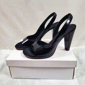 Calvin Klein Juliet Polished Black Sandals - Size 8.5